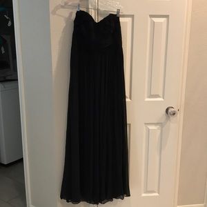 JCrew Marbella Long Chiffon Dress- Black-size 14